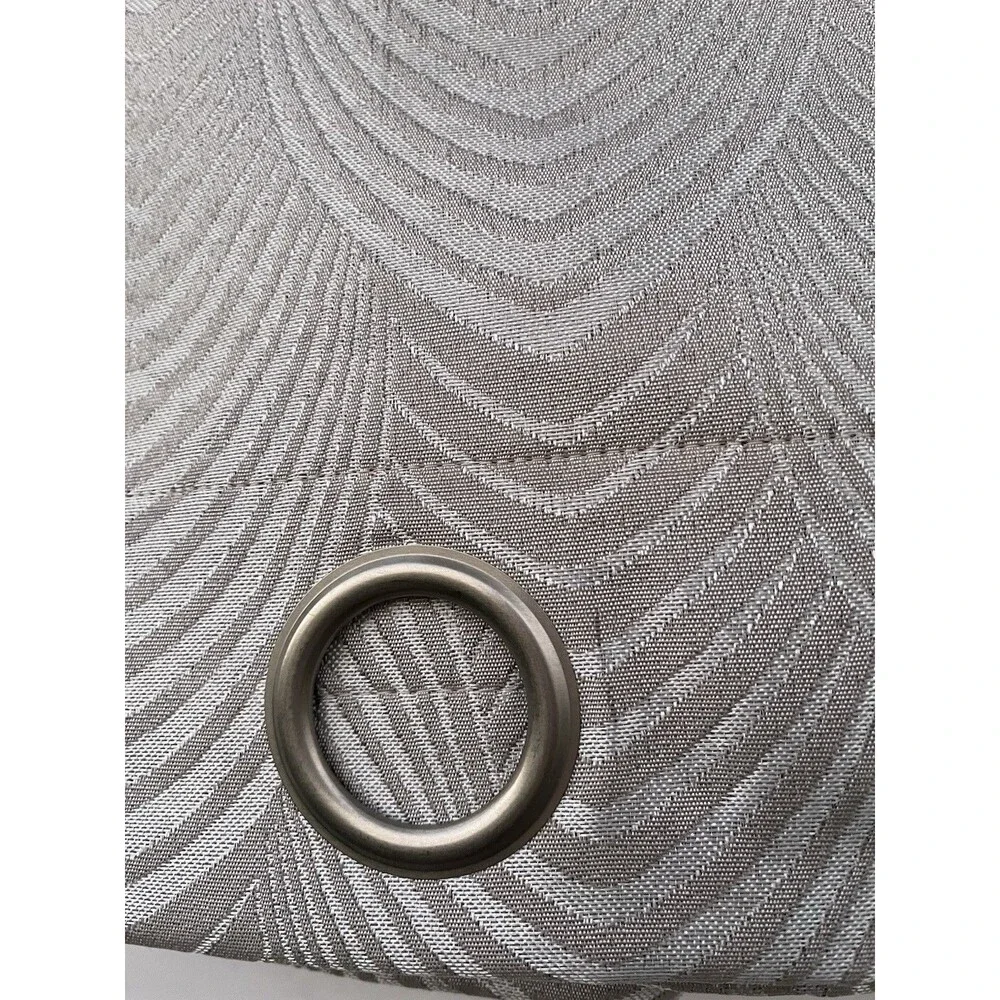 Dolci Home Geo Arch Jacquard Curtains Set 2 Panels 37x84 Taupe Grommet
